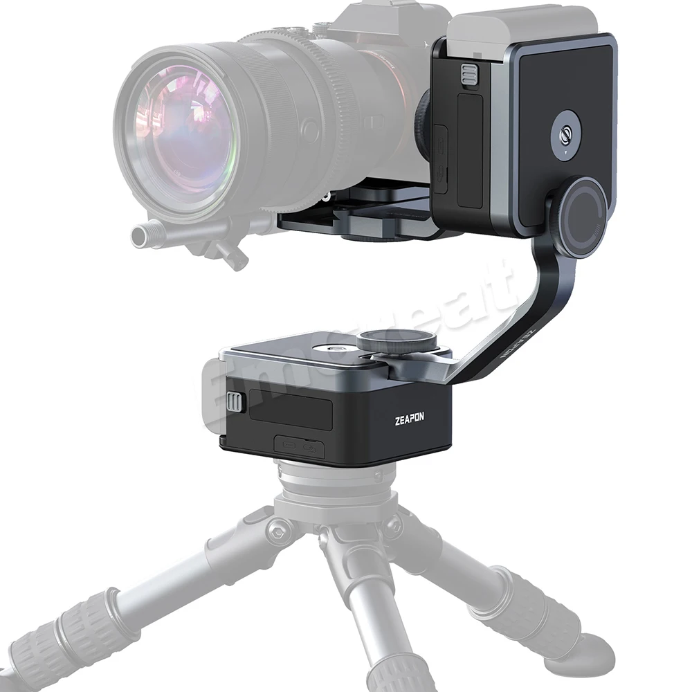 Zeapon PONS PT PD-E1 Motorized Pan Head Horizontal Load 50Kg Double Axis Linkage 360 Degree Panoramic Shooting 1/4 & 3/8 Screw |