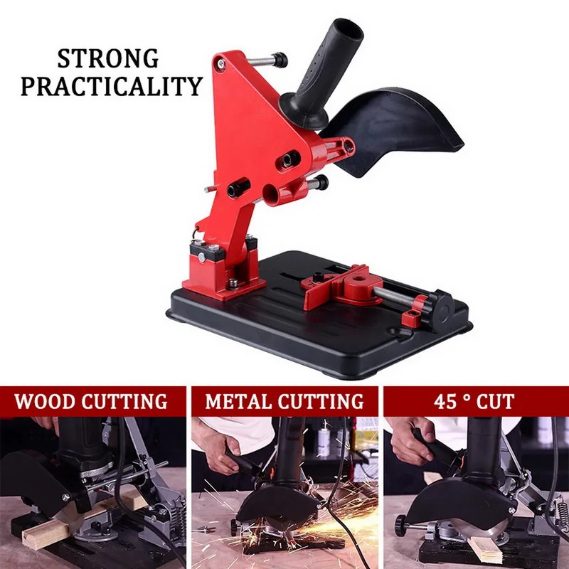 

Angle Grinder Stand Angle Grinder Bracket Holder Support For 100-125 Cutter Angle Grinder Cast Iron Base Power Tool Accessory