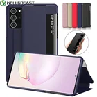 Зеркальный Чехол-книжка для Huawei P40, P30 Lite, P20, Honor 10i, 9A, Mate 40, 30, 20 Pro, P Smart Z 2019, кожа