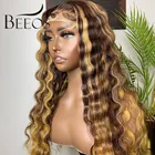 Парик Beeos на сетке 4*4, 150% прозрачные передние парики на сетке, подчеркивающие глубокие волны, парик из человеческих волос на сетке спереди для женщин, человеческие волосы