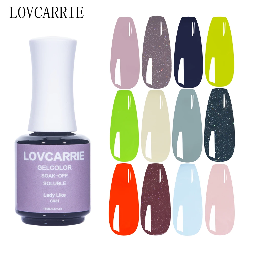 

LOVCARRIE Fall УФ-гель для ногтей 15 мл полупостоянные гибридные Лаки блестящее желе телесного цвета отмачиваемый геллак для дизайна ногтей