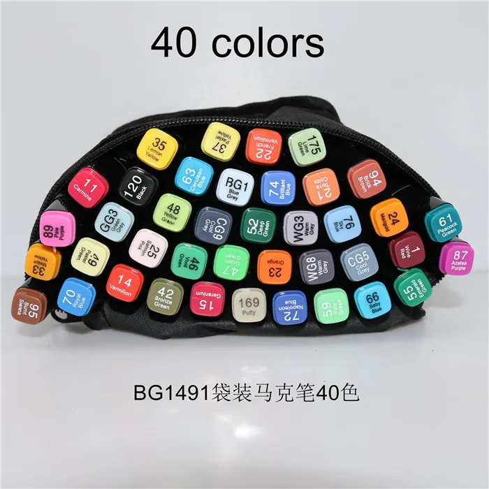 40 colors 80/60/40/30 Цвета многоцветный фломастер на масляной основе зубная щетка с двумя головками и не касайтесь кончиком студент живопись на холсте школьная садоводства Ландшафтный дизайн - Цвет: 40 colors