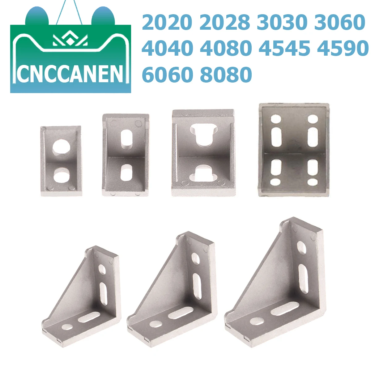 

2/5PCS 2020 2028 3030 4040 Corner Bracket Fitting Angle L Connector Bracket Fastener for Aluminium Profile CNC 4545 6060 8080