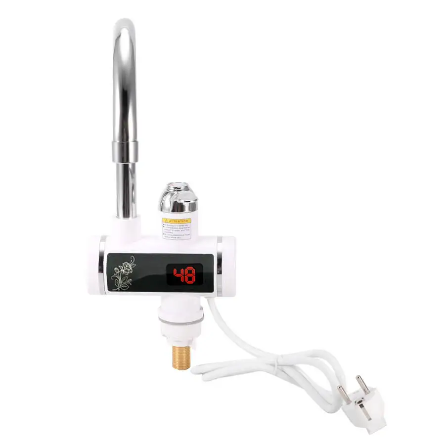 

Электрический водонагреватель, Цифровой Отображение температуры, мгновенный нагрев воды, кухонный кран без резервуара, Европейский разъем