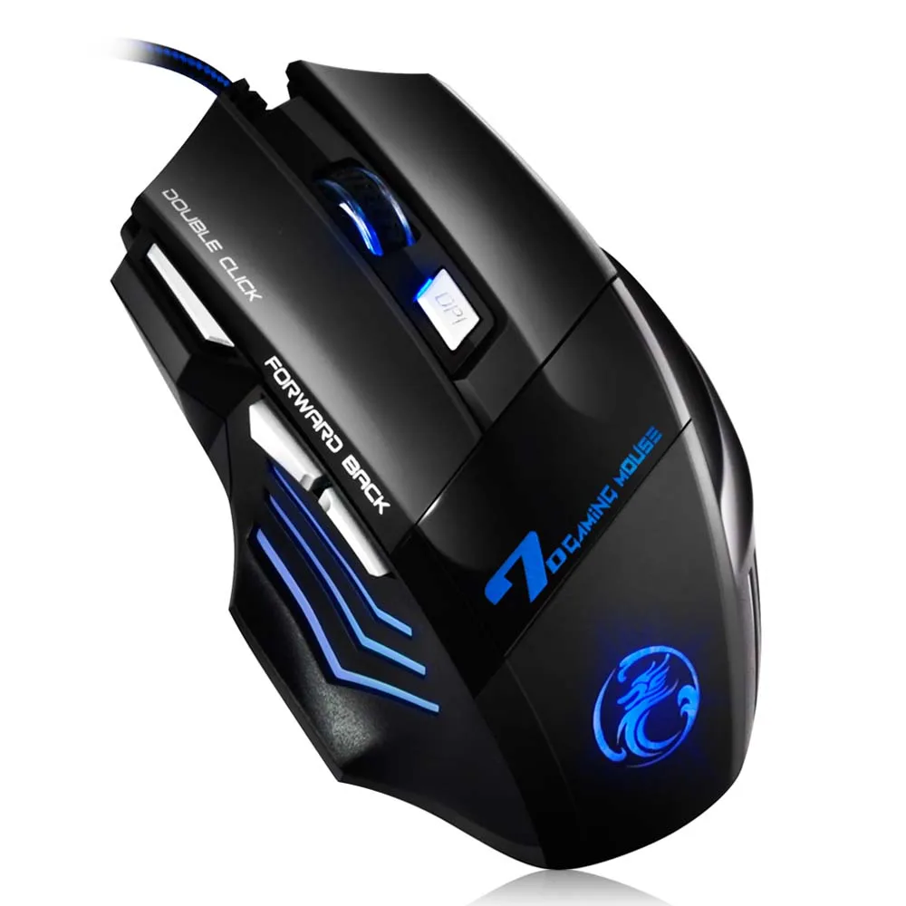 

New Gaming Mouse Computer Ergonomic Mouse Wired Game Mice 5500 DPI Silent Gamer Optical Backlight PC Mause 7 Button For Laptop