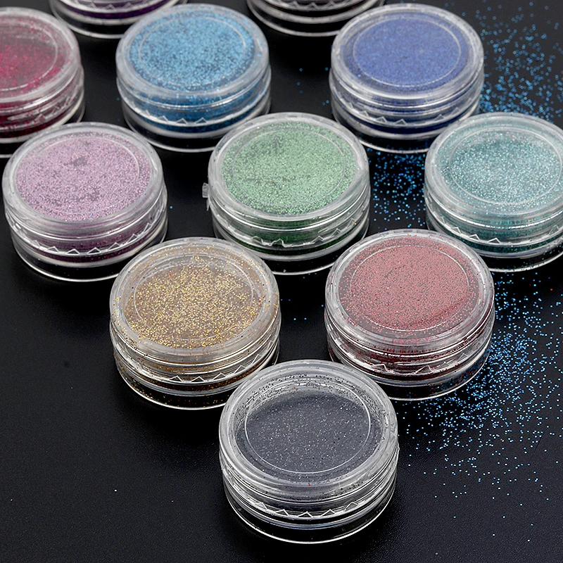 16 видов цветов 1 бутылка окунания ногтей искусство блестящий порошок лазер