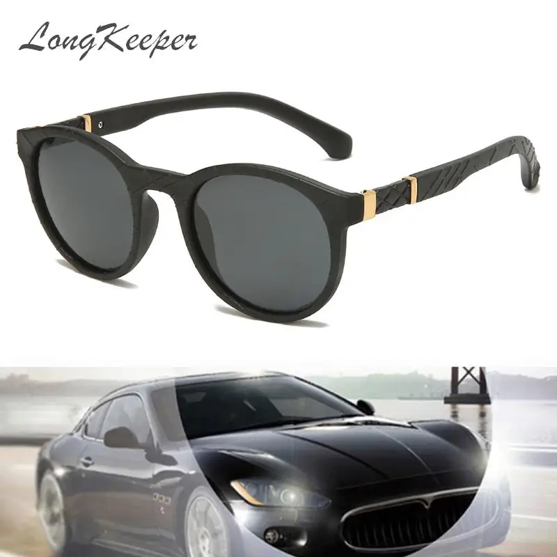 

LongKeeper Classic Men Retro TR90 Polarized Sunglasses Women Round Sun Glasses for Driving Goggle UV400 Oculos Gafas De Sol