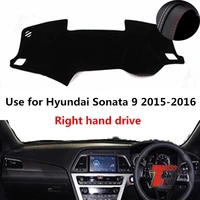 taijs factory anti uv casual leather car dashboard cover for hyundai sonata 9 2015 2016 right hand drive