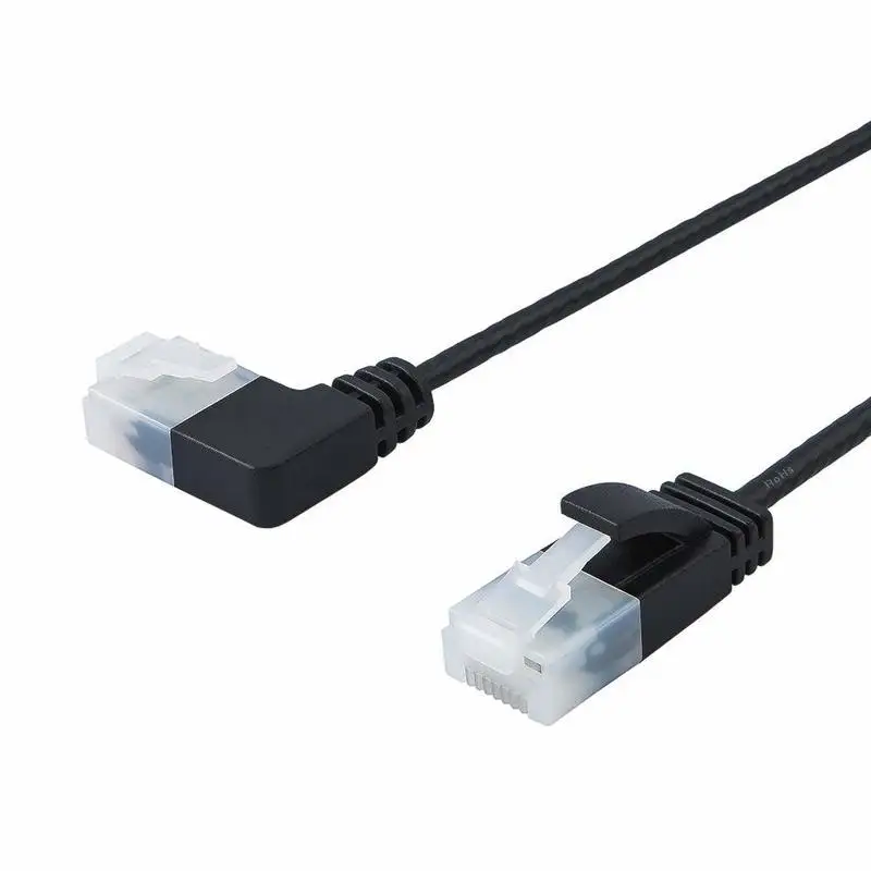 Сверхтонкий Ethernet-кабель Cat6a левый правый вниз угол UTP сетевой Соединительный