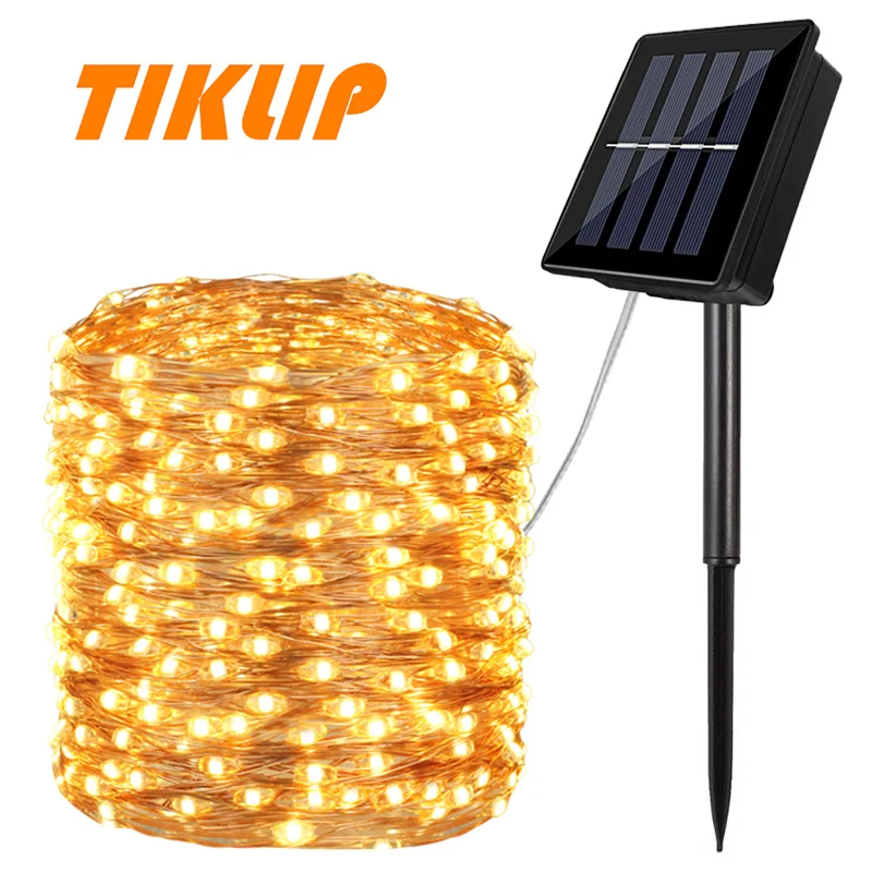Уличная светодиодная гирлянда на солнечной батарее водонепроницаемый садовый