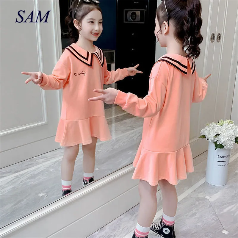 

Girls Dress Baby Collar Princess Toddler Dresses for Girls 2020 Autumn New Style Christmas Dress for Children's Clothes
