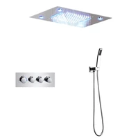 bathroom accessories multi function spa massage led shower head set 3 function shower panel thermostatic mixer
