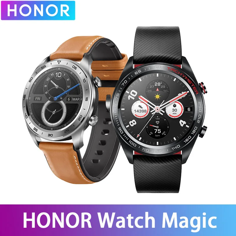 Huawei Honor Watch Magic, водонепроницаемые, gps, NFC, для работы, 7 дней, напоминания о сообщениях, пульсометр, трекер сна, экран 1,2 дюйма