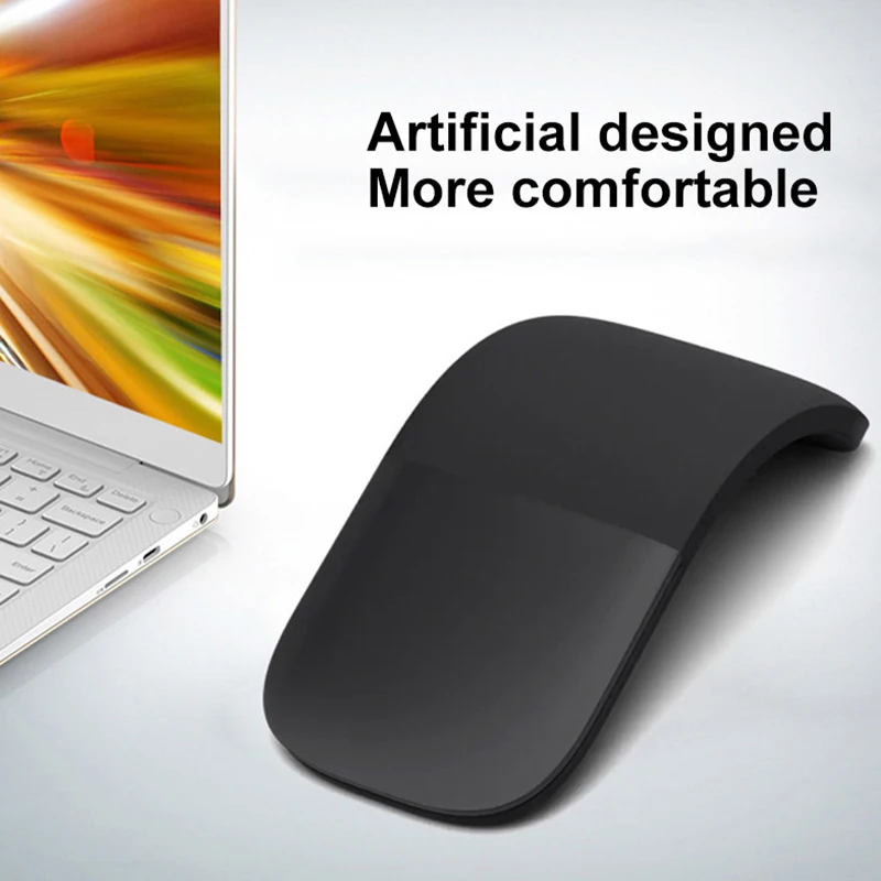 

Bluetooth Foldable Wireless Mouse Folding Arc Touch Mouse 1200DPI Optical Computer Bluetooth Mause for Microsoft PC Laptop