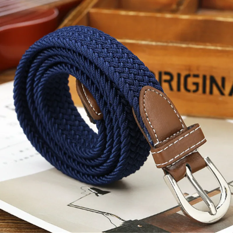 Мужская эластичная тканевая Повседневная Пряжка на ремне расширяемая плетеная