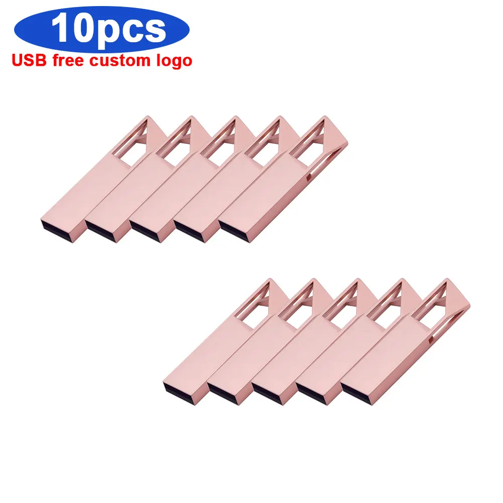 

10pcs/lot Metal USB Flash Drive Waterproof PenDrive 32GB Flash Usb Stick 4GB 8GB 16GB 64GB USB 2.0 Memory Stick Personalize Logo