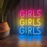 custom led neon light signs girls girls girls shop logo pub store club nightclub game room wall birthday party restaurant decor