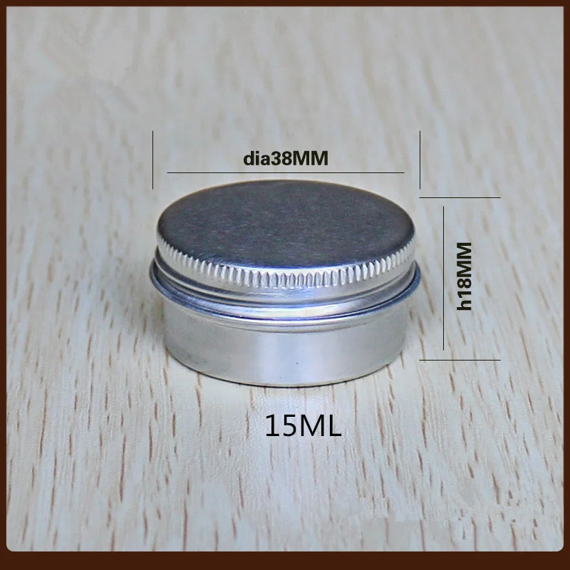

High Quality 15G Empty Aluminum Pot Jars Cosmetic Containers With Lid Eye cream hair conditioner Tin Cosmetic Metal 30/50/100PCS