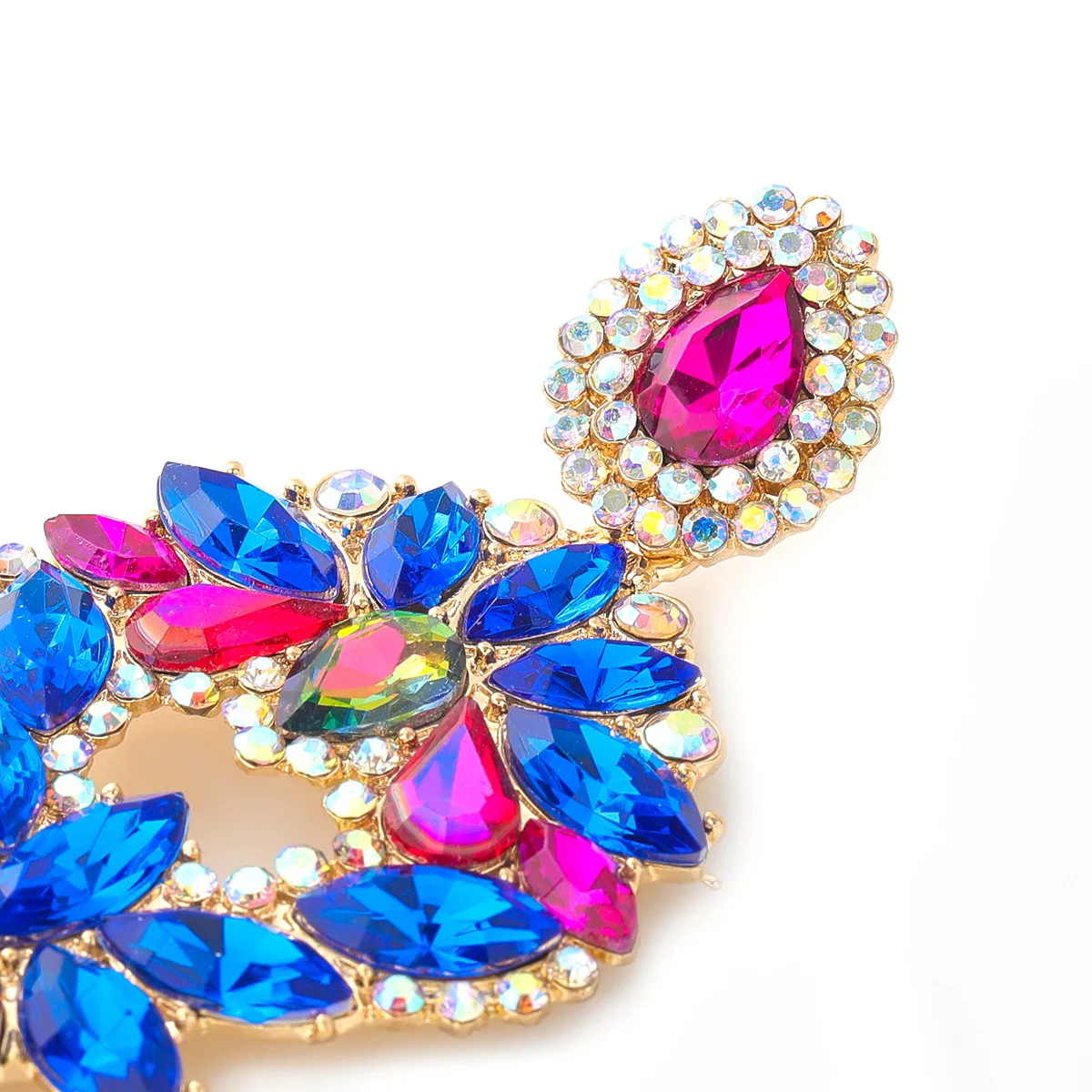 

Women Fashion Multicolors Rhinestone Dangle Earrings Jewelry Hot Sale Ladys' Geogous Collection Earrings Accessory
