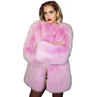 Шуба женская с длинным рукавом, мягкая удобная теплая куртка розового, зеленого, красного, черного цвета, модель CX979 на зиму, 2020