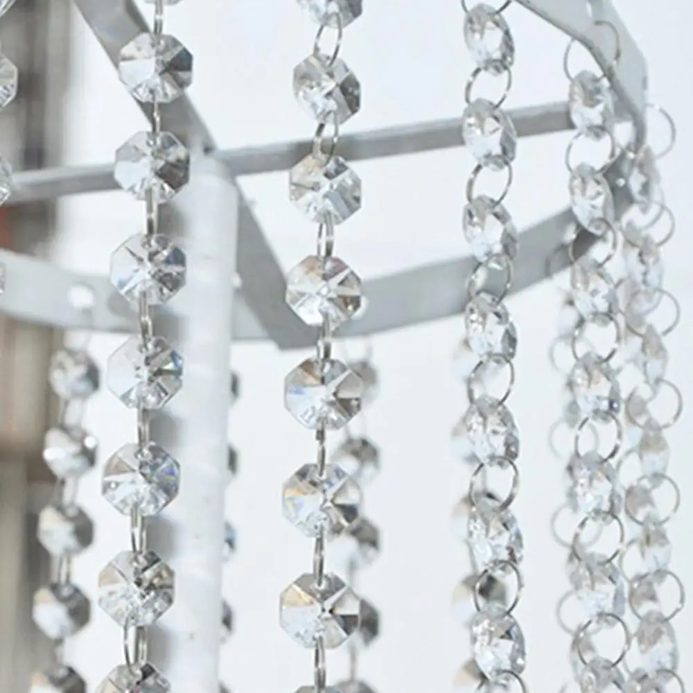 

Exquisite 5Pcs Luxury Crystal Acrylic Beads String Curtain Bedroom Door Window Panel Divider Door Wedding Hanging Decoration