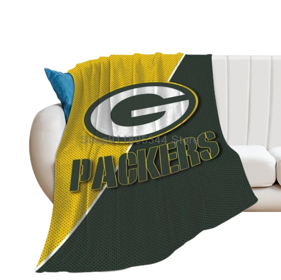 

Green Bay Packers-Manta peluda y cálida para invierno, ropa de cama con estampado 3D, suave, microforro polar