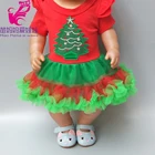 Платье куклы 43 см для ухода за ребенком для мам, гиперреалистичный Пупс, рождественское платье для девочек с повязкой на голову для дял 18-дюймовой куклы рождественское платье для девочек