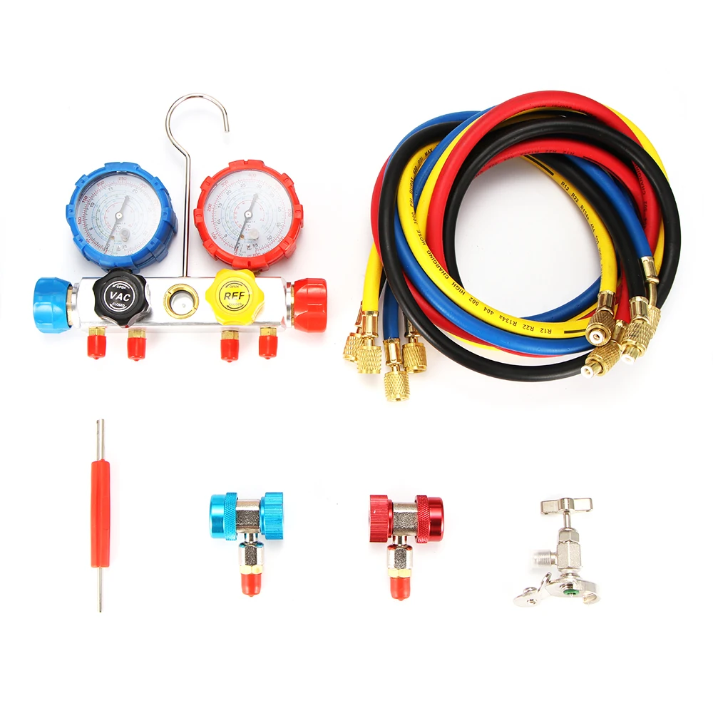 

1Pc Car Air Conditioner Tools Freon R134A Air Conditioning Recharge Measuring Hose Gauge Refrigerante Open Valve Charging Pipe