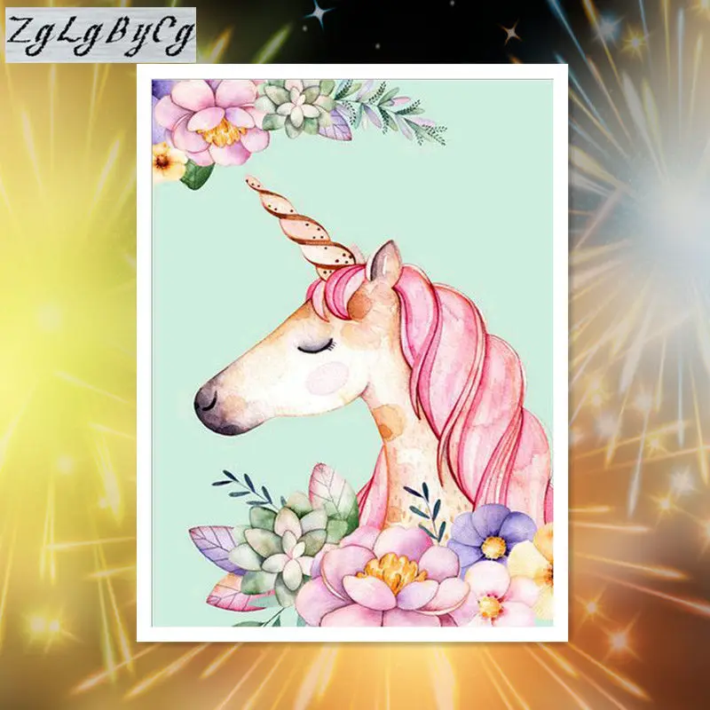 Алмазная 5D Вышивка сделай сам на весь дисплей алмазная живопись единорог радуга