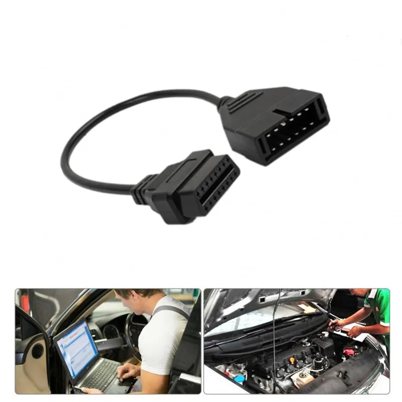 

Car Scanner Diagnostic Cable OBD2 Connector Adapter Conversion Line 12Pin-16Pin Fault Maintenance Inspection Auto Accessories