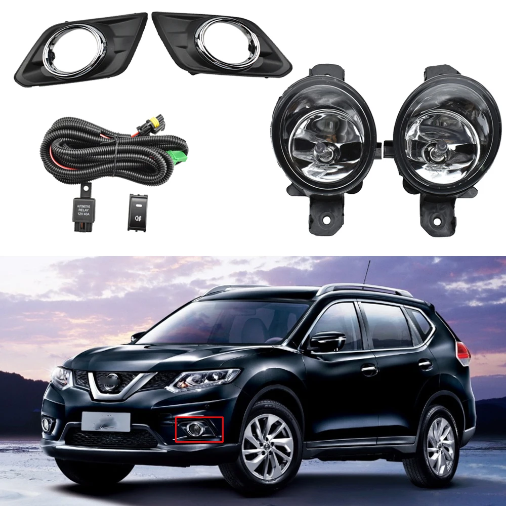 

2 шт. Стайлинг автомобиля Ангельские Глазки светодиодный Противотуманные фары левая/правая передняя противотуманная фара для Nissan Rogue X-trail ...