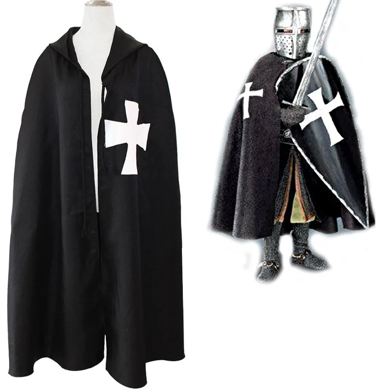 Костюм для косплея в средневековом стиле с капюшоном виде рыцаря| |