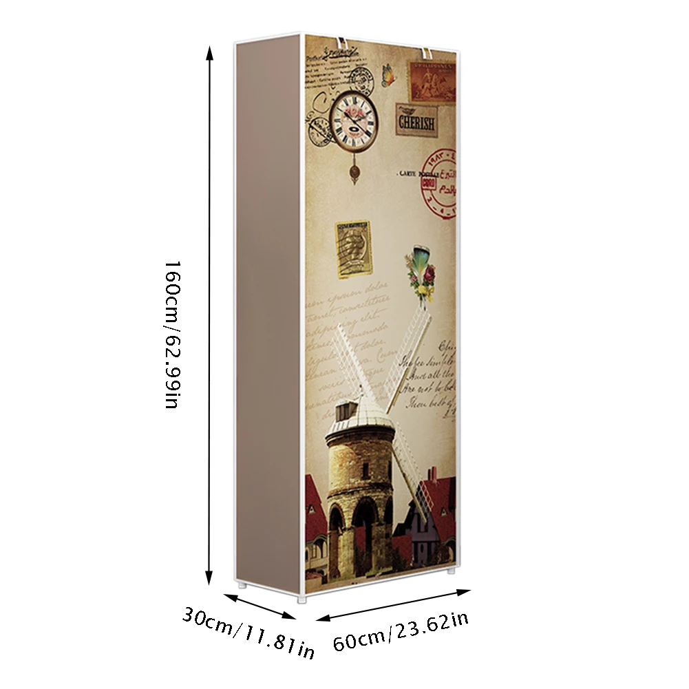 

Simple Shoe Rack Household Dustproof Storage Space Saving Small Shoe Rack Easy To Install High Quality Non-woven Fabric