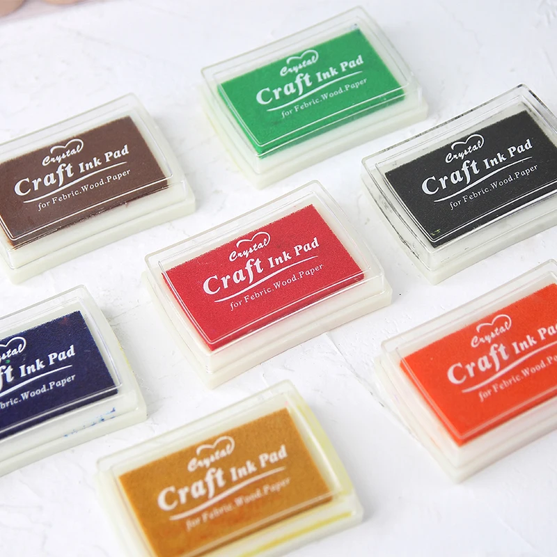 1 Pcs Kawaii Inkpad Scrapbooking for Choose Colorful Fashion Crafts Ink pad Stationery School Supply Back to | Канцтовары для офиса