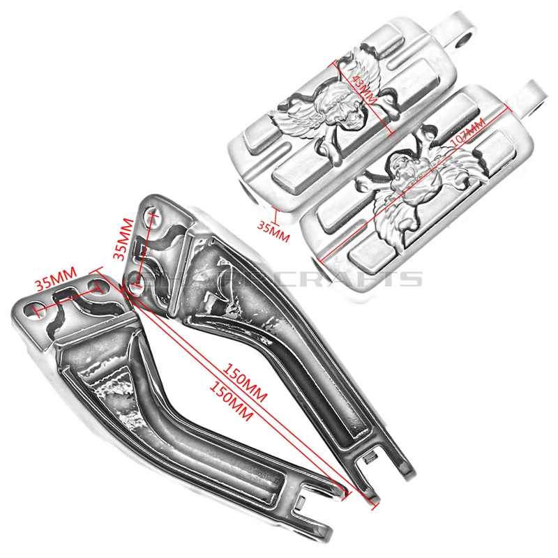 Пассажирские подножки, крепежные кронштейны для Harley Dyna Glide EFI FXDF FXDL FXDB FXDC FXD FLD FXDWG