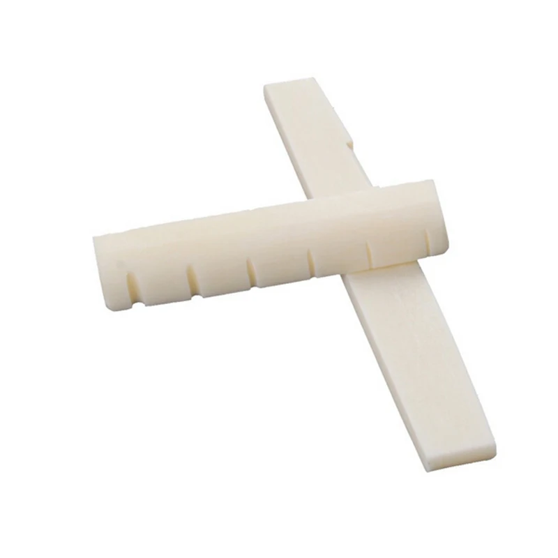 

IRIN 2Pcs Buffalo Bone Ivory Upper Guitar Bridge Nut Saddle For 6 String Acoustic Guitar Music Instrument Replacement Spare Part