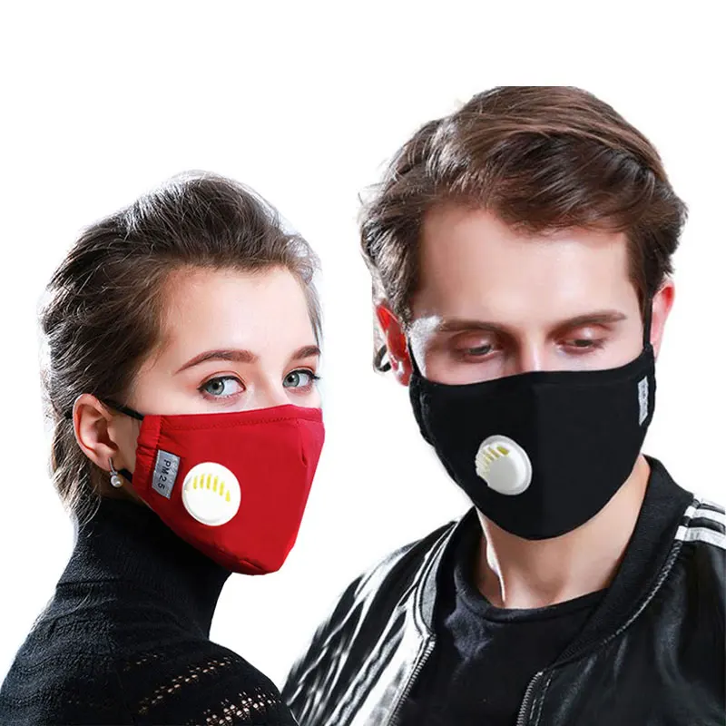 Korean Fabric Mouth Face Mask PM2.5 Anti Haze/Anti dust Pollution mouth mask Respirator With Carbon Filter Black | Красота и здоровье