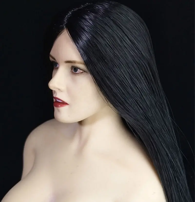 

Brown Yellow Black Hair 1:6 Scale Kristen Stewart Head Sculpt Carved Long Hair Female Woman Girl Headplay Model For 12'' Body