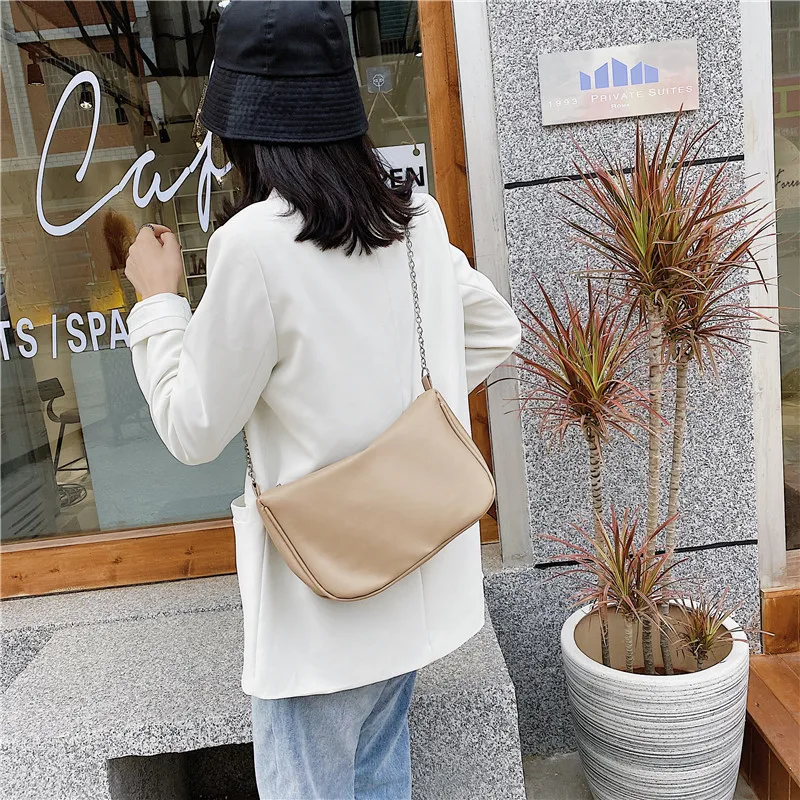 

Bag women 2020 new trendy high-end casual fashion all-match bag chain casual texture trendy one-shoulder messenger bag 14
