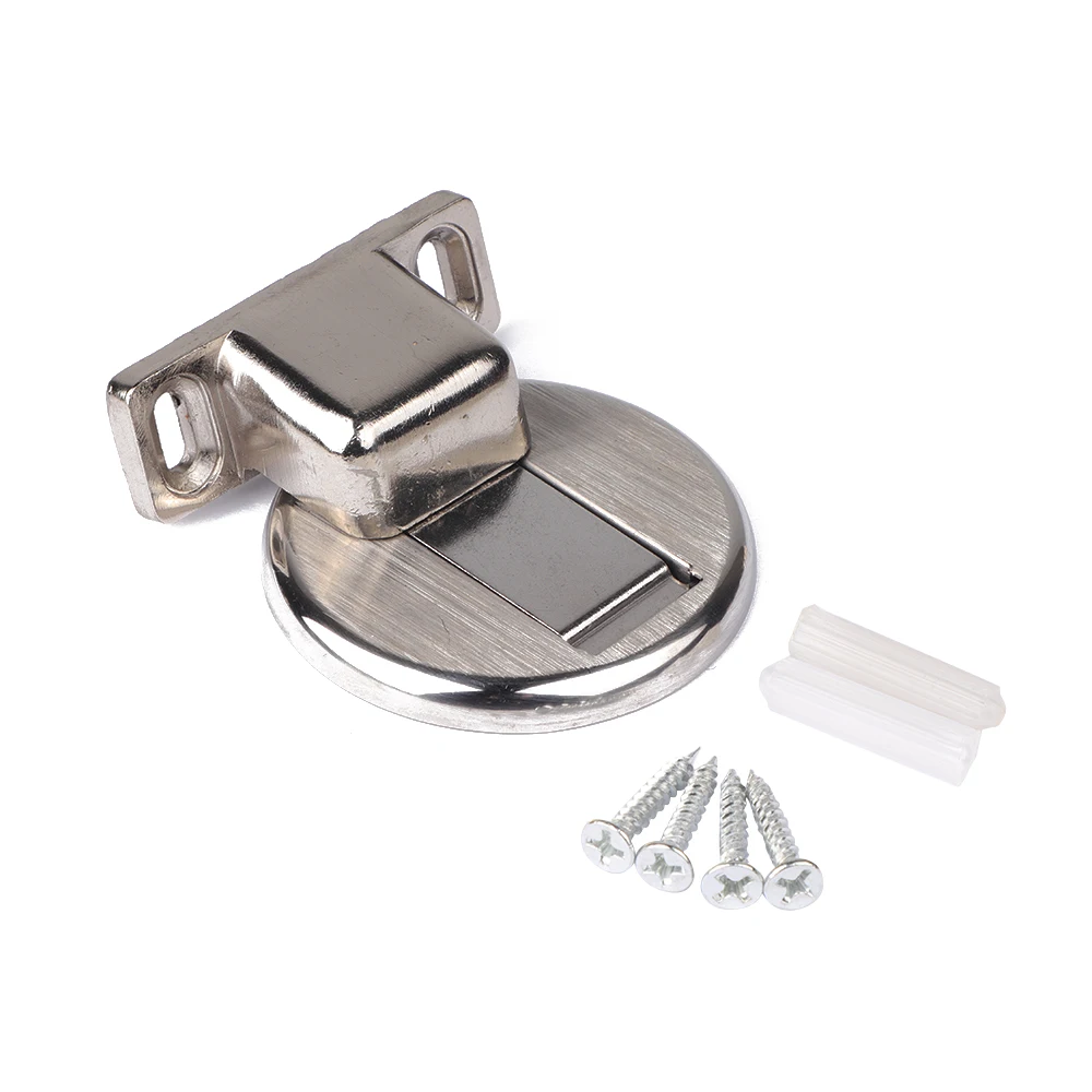 Magnetic Door Holder Stopper Invisible Doorstop Wall Floor Mount Safety Catch Stainless Steel Door Suction Bedroom Supplies