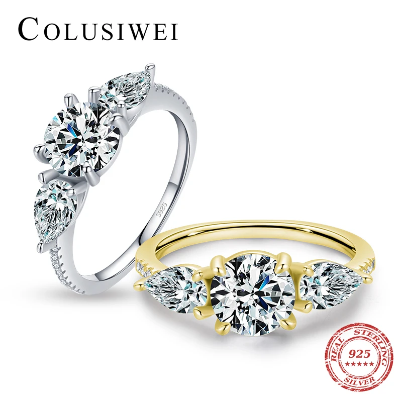 Женское кольцо из серебра 925 пробы с искусственным бриллиантом | Украшения и