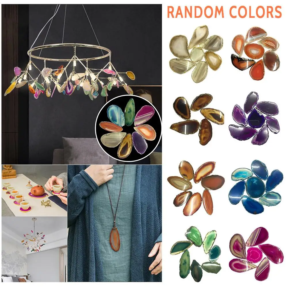 Натуральный красочный Alagate шарик полированный кварц Агат ломтик Coaster Бразилия