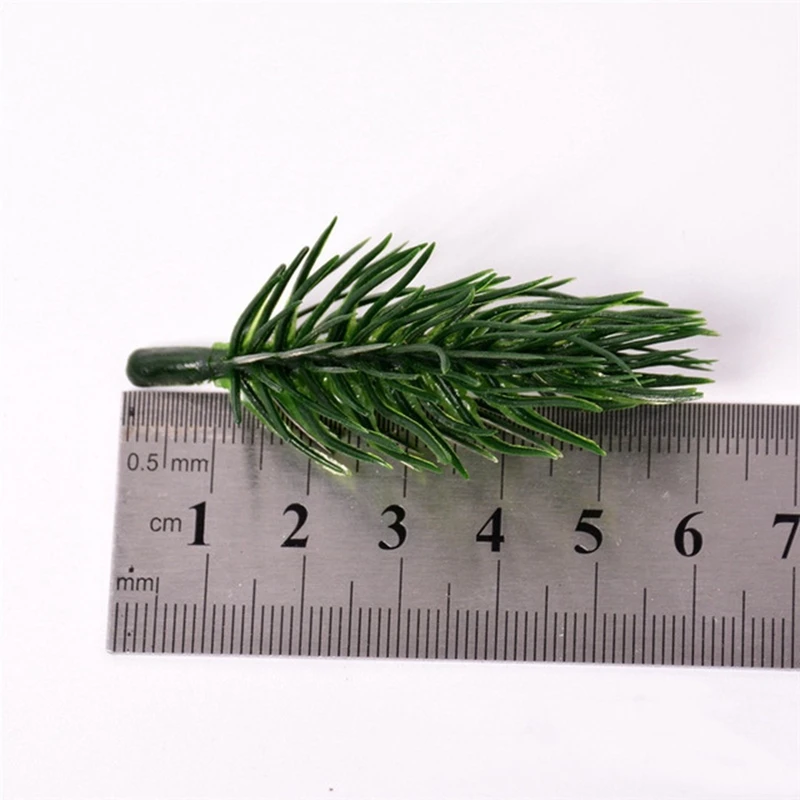 

10pcs Pine Branches Artificial Fake Plant Artificial Flower Branch Christmas Party Decoration DIY Bouquet Gift Box Accessorie