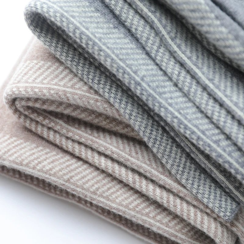 2020 New Autumn Winter Women 100% Cashmere And Wool Pants  Soft Waxy Comfortable High-Waist Knitted Female Thicken Wide Leg Pant