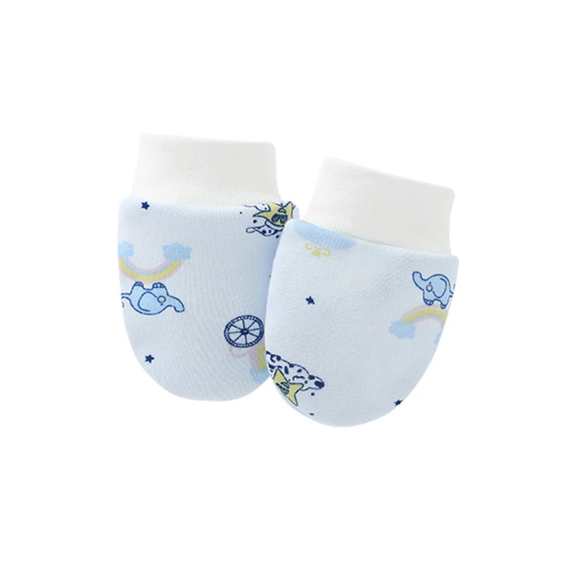 HUYU Baby Anti Scratching Soft Cotton Gloves Newborn Protection Face Scratch Mittens