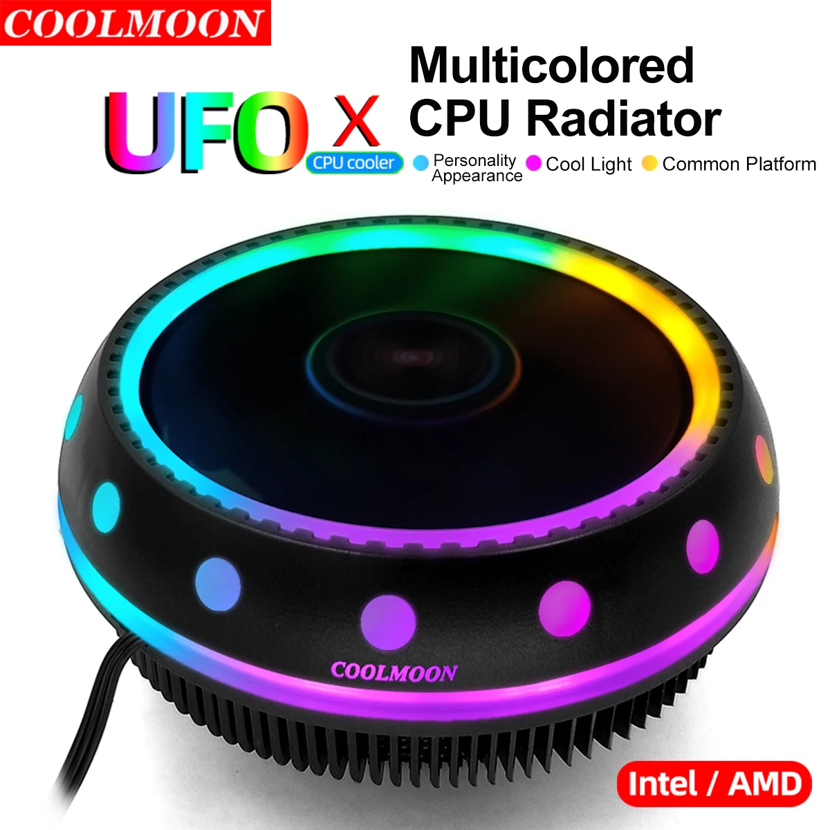 Алюминий 3 Pin Процессор радиатор RGB теплоотвод бесшумный ПК Процессор Охлаждающий радиатор вентилятора вентилятор для Intel LGA/115X/775/1366/AM3/AM4