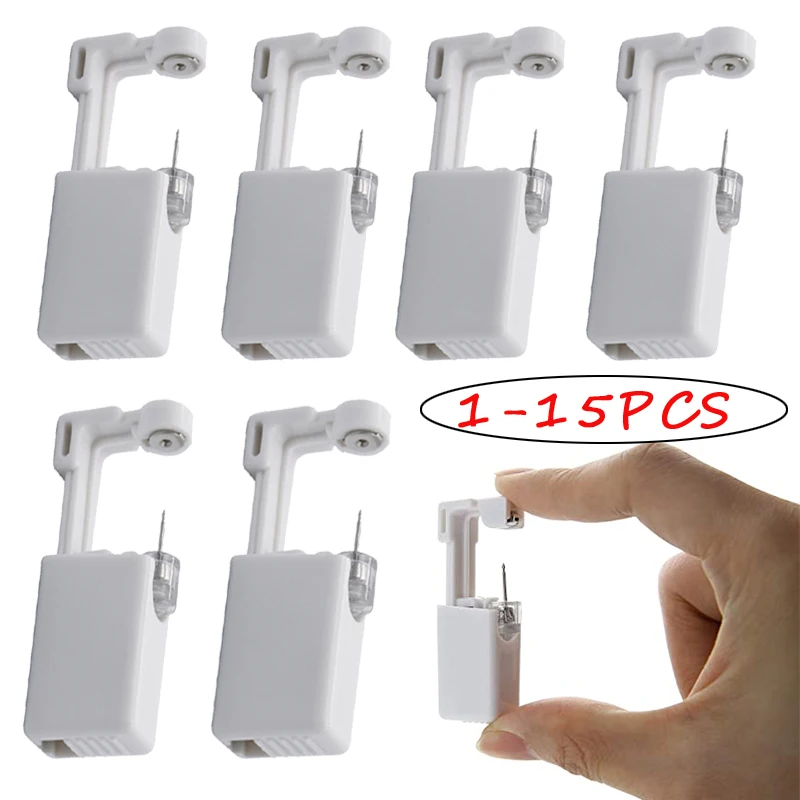 

1-15Pcs/set Ear Piercing Gun Kit Disposable Disinfect Safety Earring Piercer Machine Studs Nose CLip Body Jewelry Piercing Tool