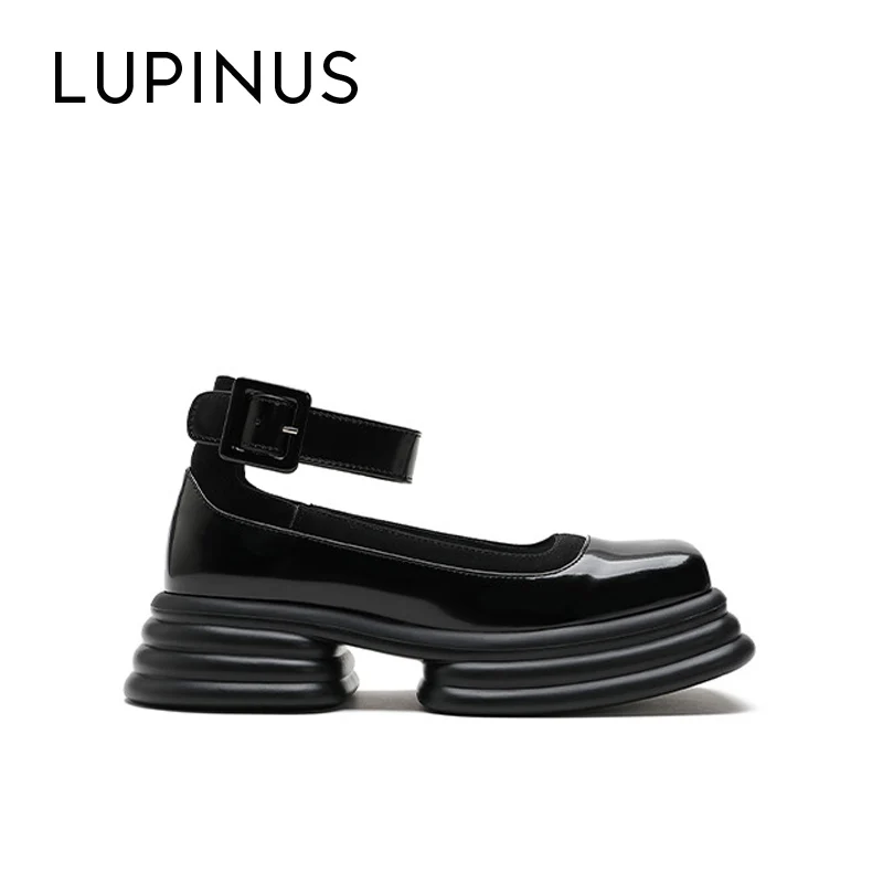 

Новинка 2022, модная женская обувь LUPINUS в стиле ретро, с квадратным носком, Туфли Мэри Джейн, шикарная платформа, с ремешком на щиколотке