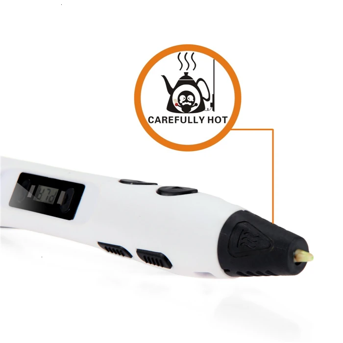 SUNLU 300A 3d Ручка Горячая Распродажа интеллектуальная Живопись 3d печать Ручка светодиодный дисплей расходные PCL PLA ABS нити 1,75 мм черный цвет
