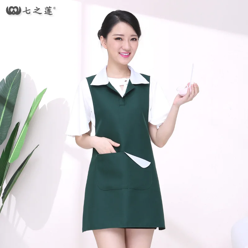 Корейская мода салон красоты косметологический комбинезон фартук на заказ жилет